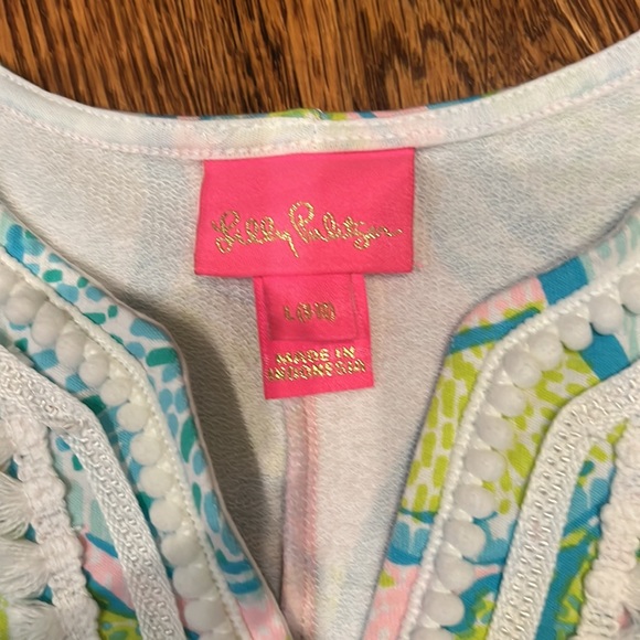 Lilly Pulitzer GIRLS MINI HARPER SHIFT Urchin Pink Vitamin Sea Green L(8-10)&XL - Picture 4 of 6